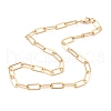 Vacuum Plating 304 Stainless Steel Paperclip Chain Necklaces NJEW-O123-02G-1