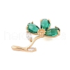 Brass Glass Pendants KK-B100-041G-08-2