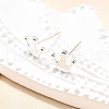 S925 Sterling Silver Stud Earrings EJEW-P305-01D-P-2