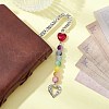 Flower Pattern Alloy Hook Bookmarks AJEW-JK00250-01-3