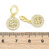 Brass Micro Pave Cubic Zirconia European Dangle Charms KK-D325-12G-3