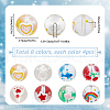 SUNNYCLUE 32Pcs 8 Colors Transparent Handmade Lampwork Beads LAMP-SC0001-37-2