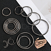 SOFPLATE 40Pcs 4 Styles Zinc Alloy Linking Rings FIND-SP0002-79B-6