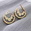 304 Stainless Steel Hoop Earrings EJEW-Z098-29G-1