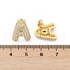 Brass Micro Pave Clear Cubic Zirconia Stud Earrings EJEW-Z091-02G-6