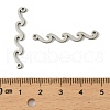 201 Stainless Steel Wave Shaped Connector Charms STAS-A190-01P-3