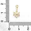 Brass Pave Cubic Zirconia Pendants KK-Q048-26G-3