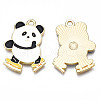 Rack Plating Alloy Enamel Pendants ENAM-N055-043-3