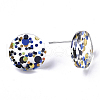 Cellulose Acetate(Resin) Stud Earring Findings X-KY-R022-014-5