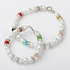 Glass Pearl Round Beads Jewelry Sets for Mother and Kids BJEW-JB01430-06-1