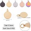 Unicraftale PVD Vacuum Plating 304 Stainless Steel Charms STAS-UN0017-15-5