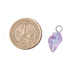 Transparent Spray Paint Glass Pendants PALLOY-JF03689-02-2