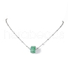 Electroplated Natural Quartz Beads Charm Necklaces NJEW-JN04789-4