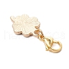 Clover Alloy Enamel Pendant Decorations HJEW-JM03117-5