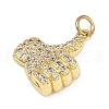 Brass Micro Pave Cubic Zirconia Pendants KK-S526-14G-3