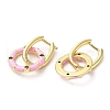 Real 18K Gold Plated Brass Ring Dangle Hoop Earrings EJEW-L268-019G-02-2