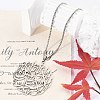 304 Stainless Steel Hollow Arabic Flat Round Pendant Box Chain Necklaces for Women Men NJEW-R013-01P-3