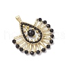 Glass Seed Beaded Teardrop Pendants PALLOY-MZ00558-3