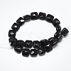 Dyed & Heated Natural Black Agate Beads Strands G-S357-D01-11-2