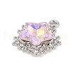 Rack Plating Alloy with Rhinestone Pendants FIND-B037-03P-03-2