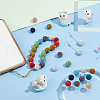   60Pcs 15 Colors Polymer Clay Rhinestone Beads RB-PH0001-30-5