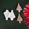 Christmas Tree Pendant Silicone Molds DIY-TAC0005-86-1