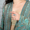 Teardrop & Oval Bohemian Style Zinc Alloy with Resin Imitation Moonstone/Rhinestone Finger Rings FS-WGFB6C4-02-3