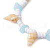 Dyed Natural White Jade Braided Bead Bracelets BJEW-JB10358-02-3