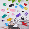 DICOSMETIC 64Pcs 25 Style Rectangle Shape Plastic Buckle Clasps FIND-DC0004-63-4