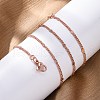 Brass Curb Chains Necklaces for Women NJEW-D302-09RG-5