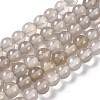 Natural Gray Agate Bead Strands G-R193-12-4mm-1