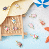 Craftdady 32Pcs 8 Colors Zinc Alloy Enamel Pendants FIND-CD0001-39-6