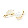 Natural White Shell & Epoxy Resin Pendants KK-E794-02G-01-2