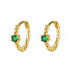 Vintage Elegant 925 Silver Cubic Zirconia Hoop Earrings AU2910-5-1