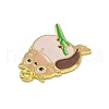 Alloy Enamel Pendants PALLOY-O108-05G-01-3