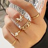 10Pcs Alloy with Crystal Rhinestone Finger Rings WG3531F-20-1