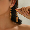 Ethnic Retro Alloy Geometric Tassel Stud Earrings NC4962-4