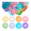   80Pcs 8 Colors Natural Capiz Shell Connector Charms SHEL-PH0001-49-9