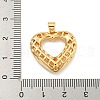 Brass Pave Clear Cubic Zirconia Pendants KK-U009-13G-01-3