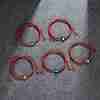 5Pcs 5 Colors Flat Round with Evil Eye Braided Bead Bracelets Set BJEW-SZ0002-18-2