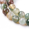 Natural Striped Agate/Banded Agate Beads Strands G-G582-6mm-49-3