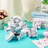 Square Marble Texture Cardboard Jewelry Ring Boxes CON-TAC0009-05A-6