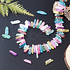 Olycraft 1 Strand Electroplated Natural Quartz Crystal Beads Strands G-OC0002-48-5