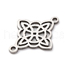 201 Stainless Steel Hollow Witch Knot Connector Charms STAS-V014-02P-2