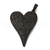 Brass Micro Pave Cubic Zirconia Pendants KK-U076-17MC-2