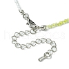 Faceted Rondelle Glass Beaded Necklace for Women NJEW-M208-02J-5