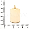 304 Stainless Steel Micro Pave Cubic Zirconia Pendants STAS-U043-22G-3