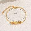 Mother's Day Heart & Wheat Brass Link Bracelets SC5095-2