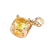 Brass Micro Pave Cubic Zirconia Pendants KK-E795-29KCG-03-2