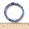 Sqaure Natural Blue Spot Jasper Beads Stretch Bracelets for Women Men BJEW-C097-06K-5